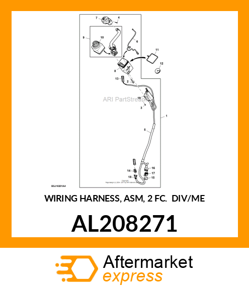 WIRING HARNESS, ASM, 2 FC. DIV/ME AL208271