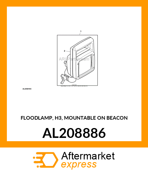 FLOODLAMP, H3, MOUNTABLE ON BEACON AL208886