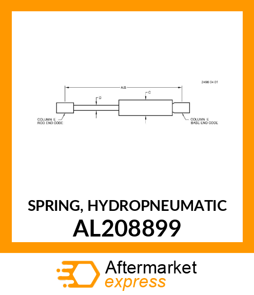 SPRING, HYDROPNEUMATIC AL208899