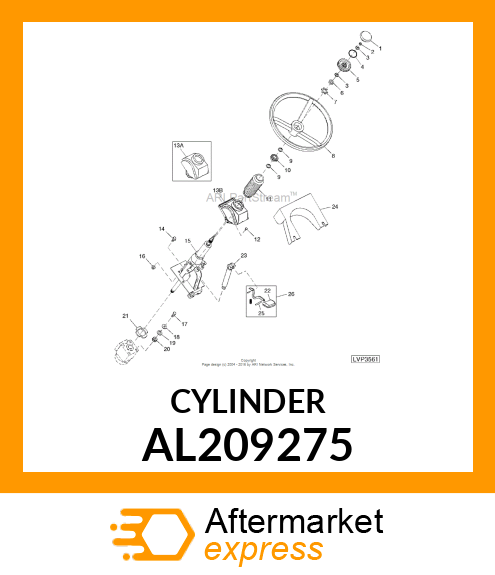 GAS OPERATED CYLINDER, SPRING,HYDRO AL209275