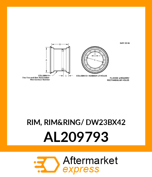RIM, RIMamp;RING/ DW23BX42 AL209793
