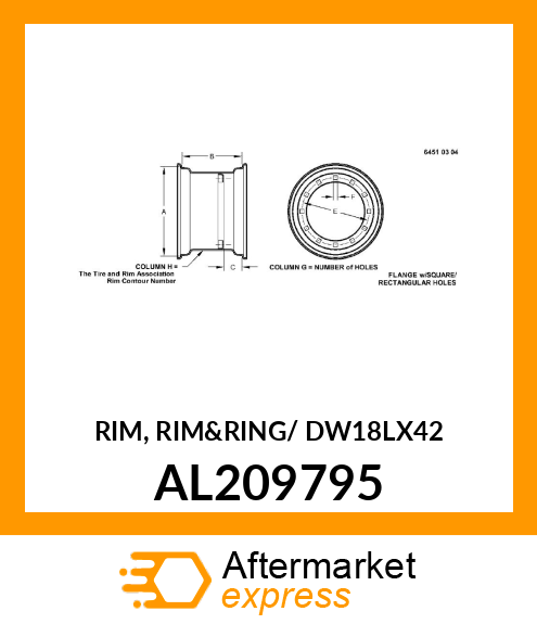 RIM, RIMamp;RING/ DW18LX42 AL209795