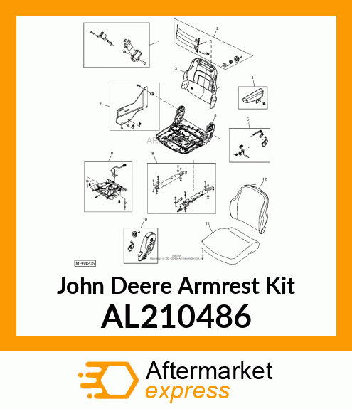 ARMREST KIT, SUPPLIER AL210486