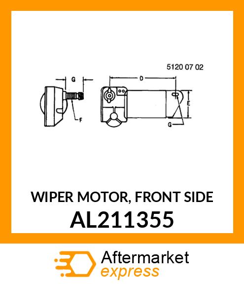 WIPER MOTOR, FRONT SIDE AL211355