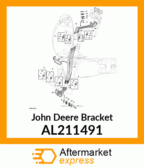 BRACKET, FRONT LOADER LINES AL211491