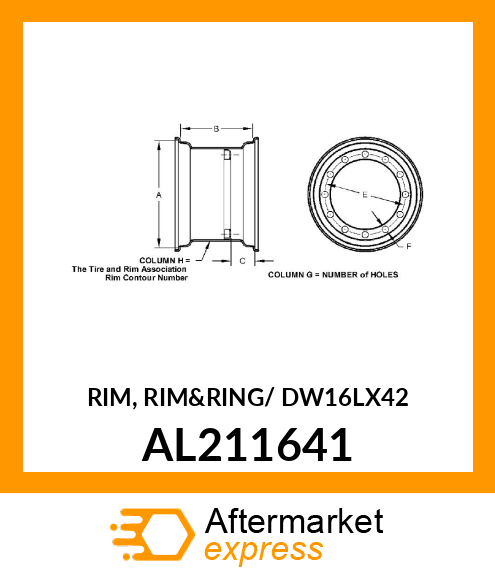 RIM, RIMamp;RING/ DW16LX42 AL211641