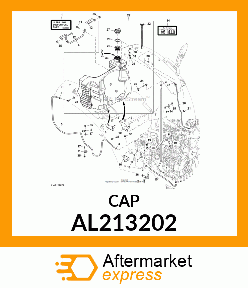 FILLER CAP, FUEL TANK, PRESSURE VAL AL213202