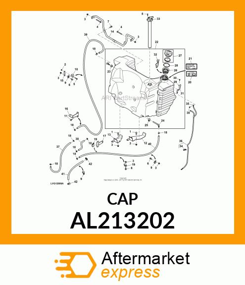 FILLER CAP, FUEL TANK, PRESSURE VAL AL213202