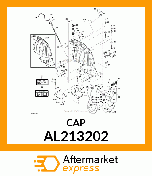 FILLER CAP, FUEL TANK, PRESSURE VAL AL213202