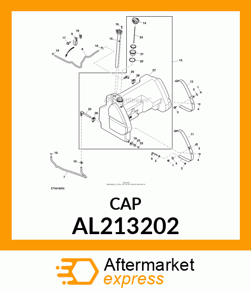 FILLER CAP, FUEL TANK, PRESSURE VAL AL213202