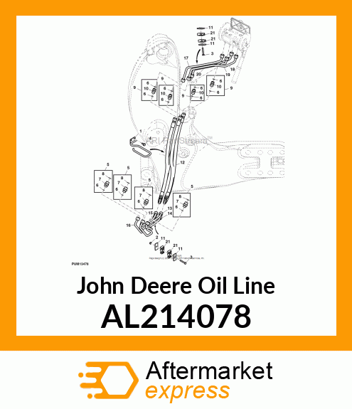 OIL LINE, OIL LINE ICV TO HOSE AL214078