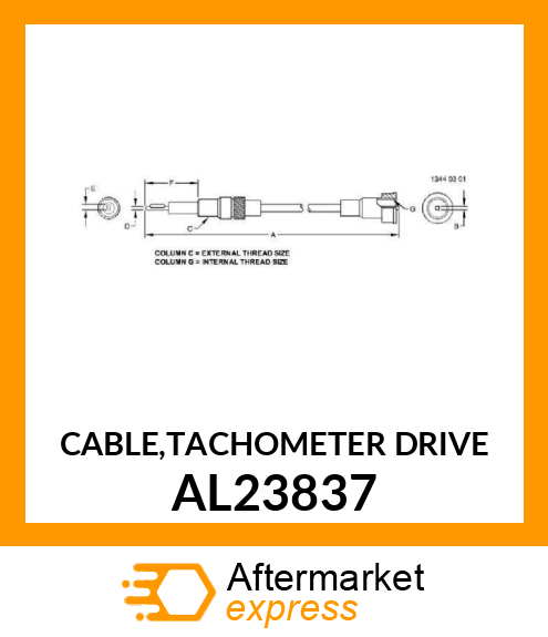 CABLE,TACHOMETER DRIVE AL23837