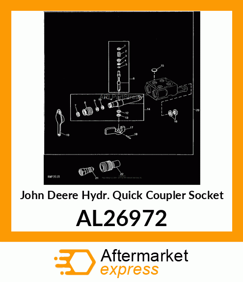 HYDR.QUICK COUPLER SOCKET, ISO COUP AL26972