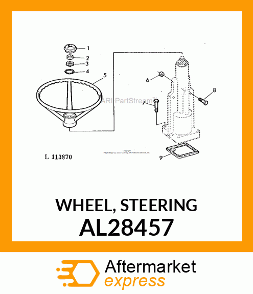 WHEEL, STEERING AL28457