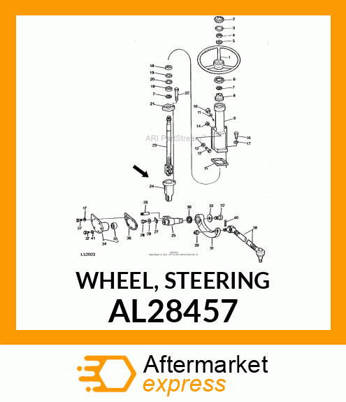 WHEEL, STEERING AL28457