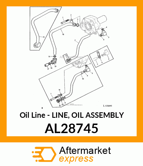 Oil Line - LINE, OIL ASSEMBLY AL28745