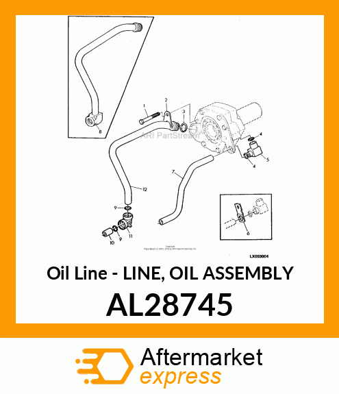 Oil Line - LINE, OIL ASSEMBLY AL28745