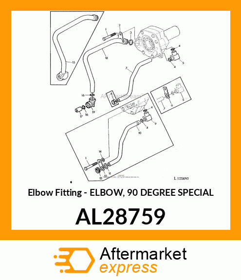 Elbow Fitting - ELBOW, 90 DEGREE SPECIAL AL28759