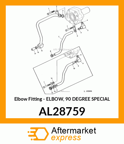 Elbow Fitting - ELBOW, 90 DEGREE SPECIAL AL28759