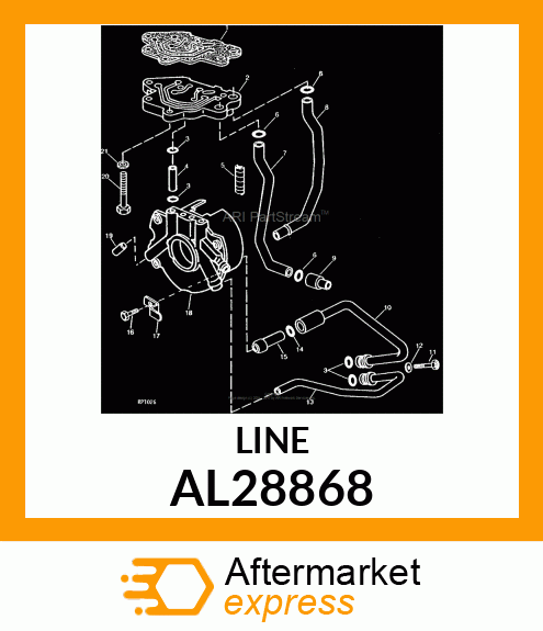 LINE, OIL, PTO BRAKE PRESSURE AL28868