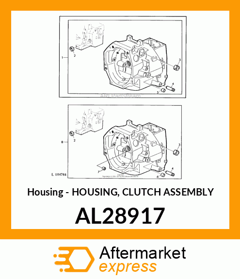 Housing - HOUSING, CLUTCH ASSEMBLY AL28917