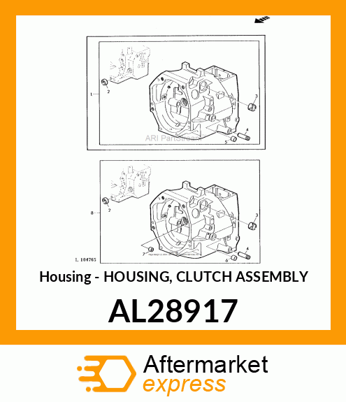 Housing - HOUSING, CLUTCH ASSEMBLY AL28917