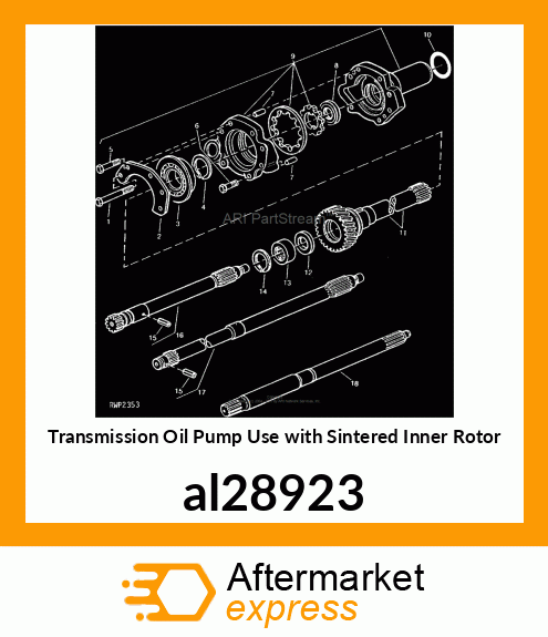 TRANSMISSION OIL PUMP ASSY. WITH al28923