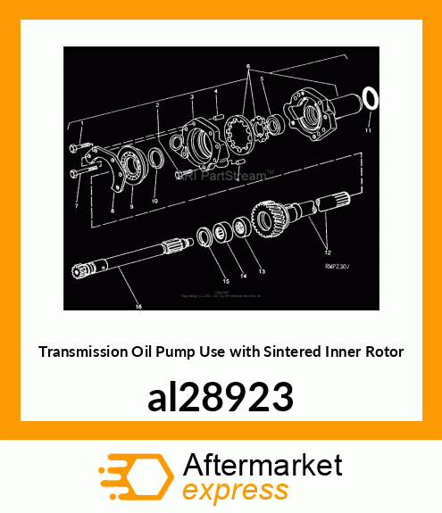 TRANSMISSION OIL PUMP ASSY. WITH al28923