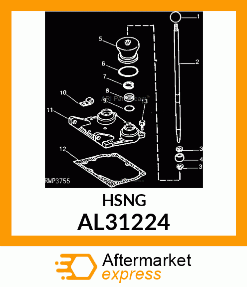 Housing - HOUSING, CLUTCH VALVE,W/PINS & BALL AL31224