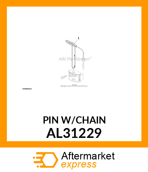 PIN WITH CHAIN AND SPRING COTTER AL31229