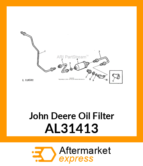 FILTER , STEERING OIL RETURN AL31413