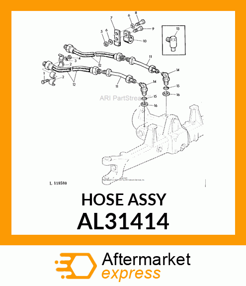 HYDRAULIC HOSE AL31414