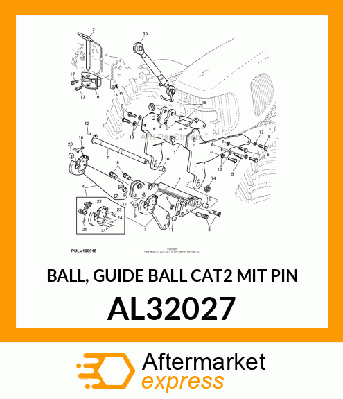 BALL, GUIDE BALL CAT2 MIT PIN AL32027