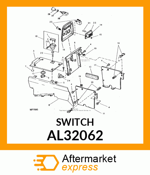 SWITCH, WARNING LIGHT SWITCH AL32062