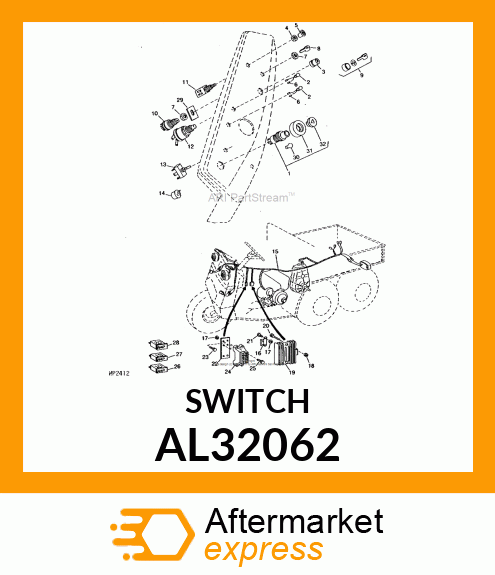 SWITCH, WARNING LIGHT SWITCH AL32062