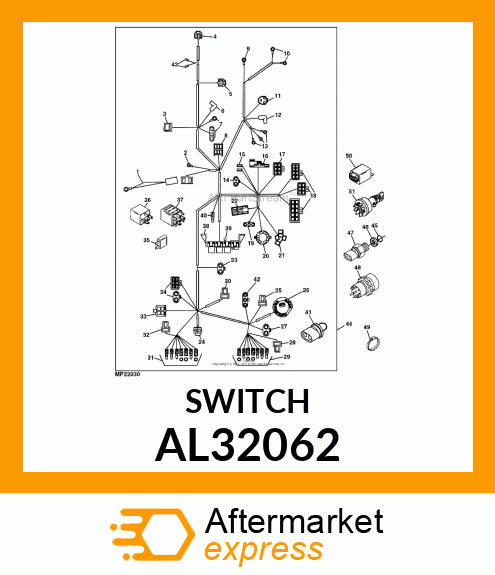 SWITCH, WARNING LIGHT SWITCH AL32062