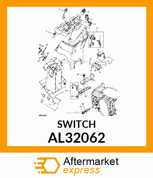 SWITCH, WARNING LIGHT SWITCH AL32062