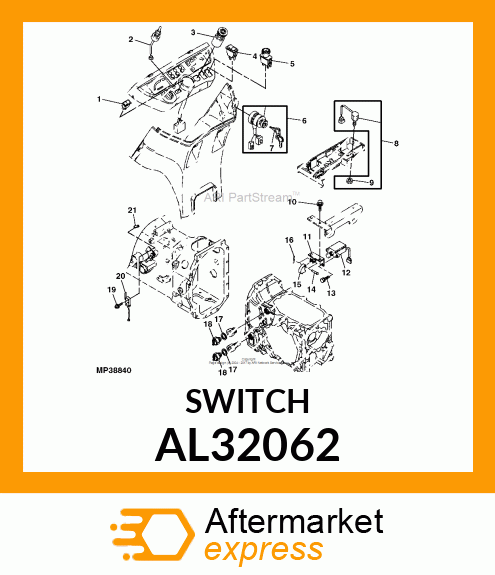 SWITCH, WARNING LIGHT SWITCH AL32062