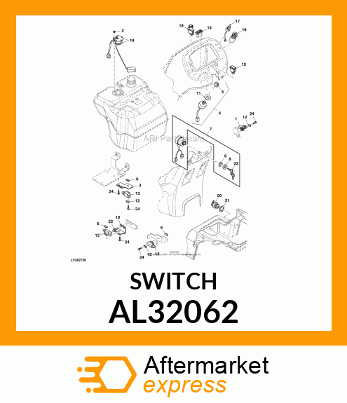 SWITCH, WARNING LIGHT SWITCH AL32062