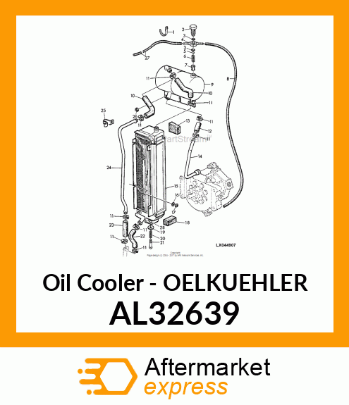 Oil Cooler - OELKUEHLER AL32639