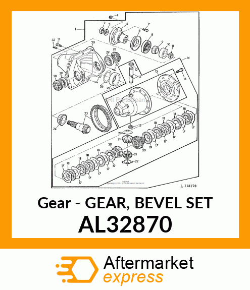 Gear - GEAR, BEVEL SET AL32870