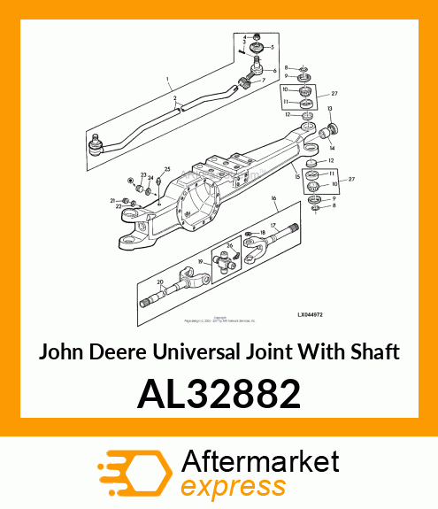 SHAFT ASSEMBLY, UNIVERSAL, LONG AL32882