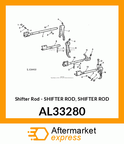 Shifter Rod AL33280