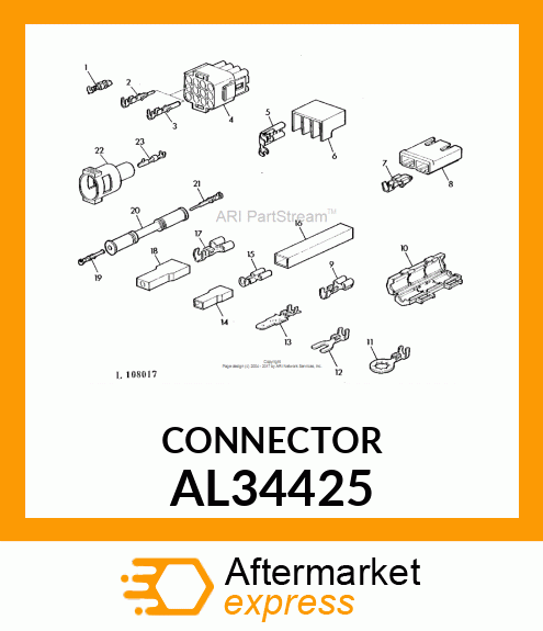 Elec. Connector Housing - ELEC. CONNECTOR HOUSING AL34425