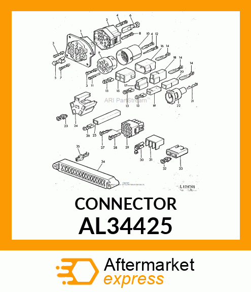 Elec. Connector Housing - ELEC. CONNECTOR HOUSING AL34425