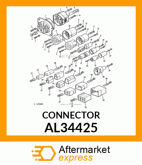 Elec. Connector Housing - ELEC. CONNECTOR HOUSING AL34425