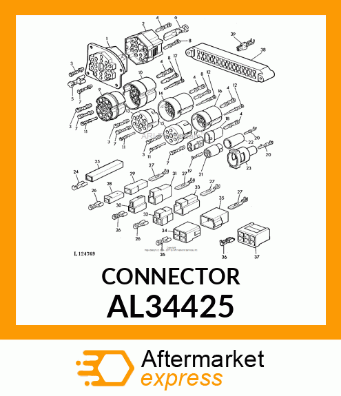 Elec. Connector Housing - ELEC. CONNECTOR HOUSING AL34425