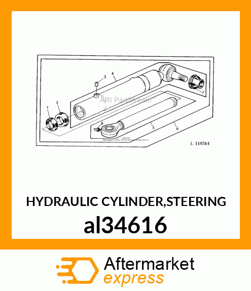 HYDRAULIC CYLINDER,STEERING al34616