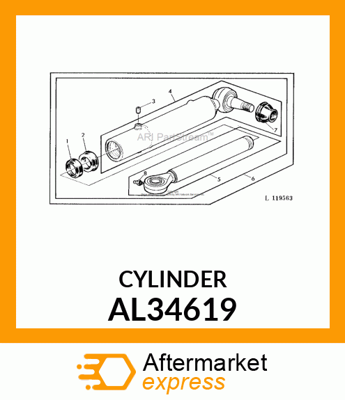 Hydraulic Cylinder Barrel - (Part is Obsolete) AL34619