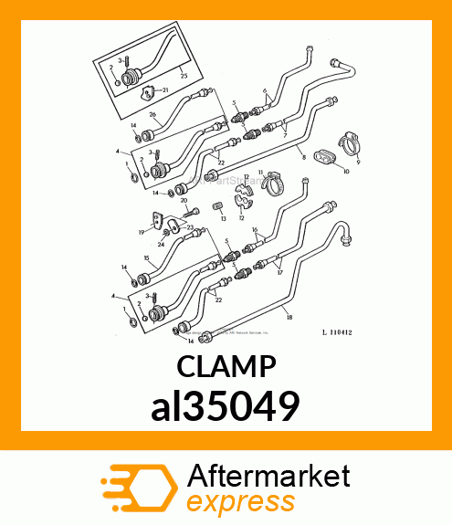 CLAMP, HOSE 26 al35049